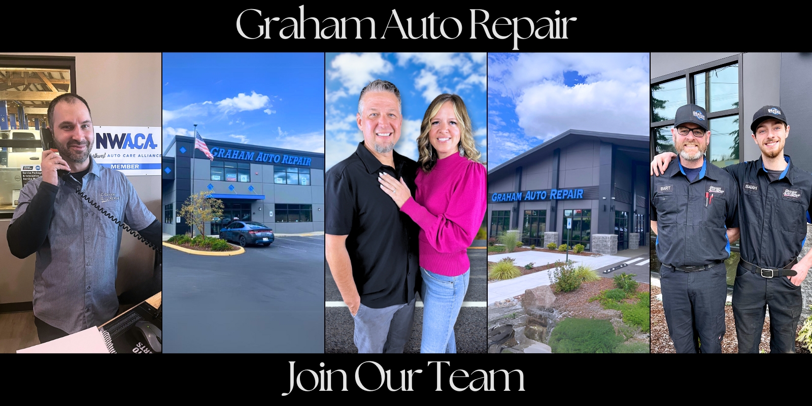 Graham Auto Repair serving locations in Graham, WA and Yelm, WA, inviting skilled automotive professionals to join our team.